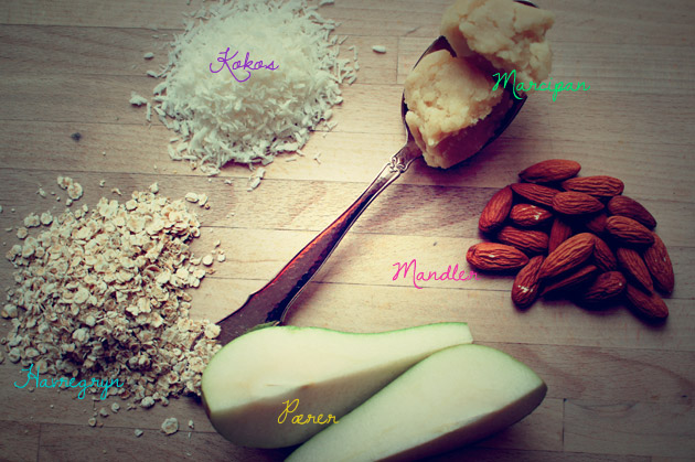 Ingredienser til pæretærte