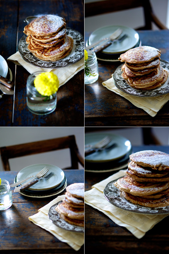 Pandekager med blåbær