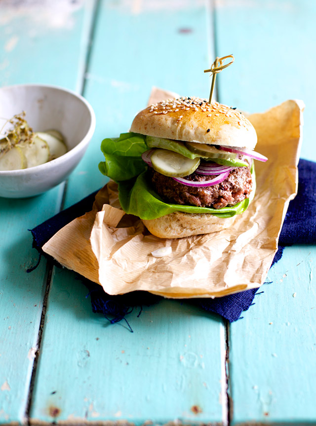 okseburgere med avocado