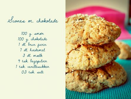 Opskrift på chokoladescones
